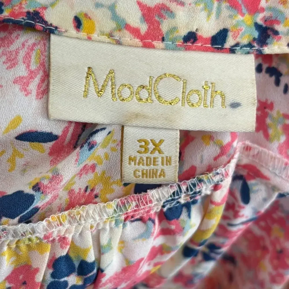 Modcloth Floral Burst Podcast Co-Host Blouse